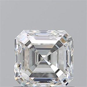 Foto Diamante Natural 1.01 quilates, Asscher , Color H, claridad SI1 y certificado GIA de