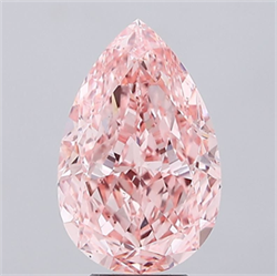 Picture of Lab Grown Diamond 7.02 Carats, Pear with  Cut, Fancy Vivid Pink Color, VS1 Clarity and Certified by IGI