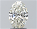 Natural Diamond 1.20 Carats, Oval with  Cut, I Color, SI2 Clarity and Certified by HRD