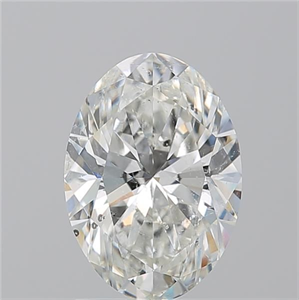 Picture of Natural Diamond 1.73 Carats, Oval with  Cut, H Color, I1 Clarity and Certified by GIA
