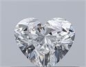 Natural Diamond 0.31 Carats, Heart with  Cut, D Color, VVS2 Clarity and Certified by GIA