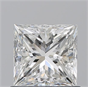 Natural Diamond 0.90 Carats, Princess with  Cut, H Color, VVS2 Clarity and Certified by GIA