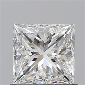 Picture of Natural Diamond 0.90 Carats, Princess with  Cut, H Color, VVS2 Clarity and Certified by GIA