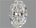 Natural Diamond 0.74 Carats, Oval with  Cut, F Color, SI1 Clarity and Certified by GIA
