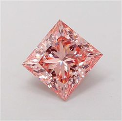 Picture of Lab Grown Diamond 2.01 Carats, Princess with  Cut, Fancy Intense Pink Color, VS2 Clarity and Certified by IGI