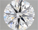 Lab Grown Diamond 2.87 Carats, Round with Ideal Cut, D Color, VVS2 Clarity and Certified by IGI