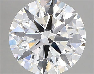Picture of Lab Grown Diamond 2.87 Carats, Round with Ideal Cut, D Color, VVS2 Clarity and Certified by IGI