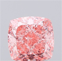 Picture of Lab Grown Diamond 1.54 Carats, CUSHION MODIFIED with  Cut, Fancy Vivid Pink Color, VVS2 Clarity and Certified by IGI