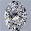 Natural Diamond 1.00 Carats, Oval with  Cut, F Color, SI1 Clarity and Certified by GIA