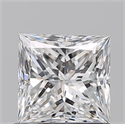 Natural Diamond 0.90 Carats, Princess with  Cut, F Color, VS2 Clarity and Certified by GIA