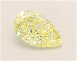 Picture of Lab Grown Diamond 1.60 Carats, Pear with  Cut, Fancy Yellow Color, VVS2 Clarity and Certified by IGI