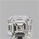 Natural Diamond 0.57 Carats, Asscher with  Cut, I Color, VVS1 Clarity and Certified by GIA