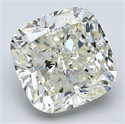 Natural Diamond 2.51 Carats, Cushion with  Cut, L Color, SI2 Clarity and Certified by GIA