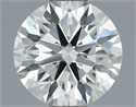 Natural Diamond 0.53 Carats, Round with Excellent Cut, H Color, VVS2 Clarity and Certified by IGI