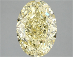 Picture of Lab Grown Diamond 3.06 Carats, Oval with  Cut, Fancy Intense Yellow Color, VS1 Clarity and Certified by IGI