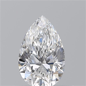 Picture of Natural Diamond 0.56 Carats, Pear with  Cut, E Color, VS2 Clarity and Certified by GIA