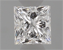 Natural Diamond 0.35 Carats, Princess with  Cut, E Color, SI1 Clarity and Certified by GIA