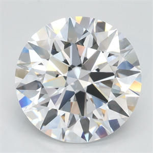 Picture of Lab Grown Diamond 3.49 Carats, Round with Excellent Cut, D Color, FL Clarity and Certified by GIA