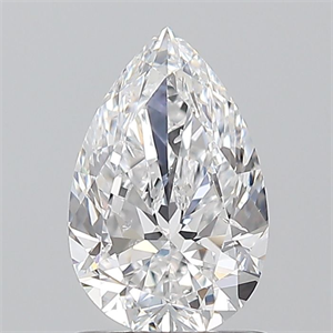 Picture of Natural Diamond 1.01 Carats, Pear with  Cut, D Color, SI2 Clarity and Certified by GIA
