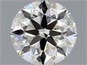 Natural Diamond 0.90 Carats, Round with Excellent Cut, H Color, VS2 Clarity and Certified by HRD