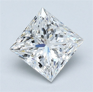 Picture of Natural Diamond 1.51 Carats, Princess with  Cut, E Color, VS1 Clarity and Certified by GIA
