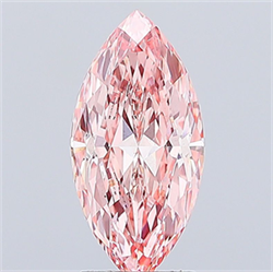 Picture of Lab Grown Diamond 2.69 Carats, Marquise with  Cut, Fancy Vivid Pink Color, VS1 Clarity and Certified by IGI