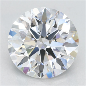 Picture of Lab Grown Diamond 2.86 Carats, Round with Excellent Cut, D Color, VVS1 Clarity and Certified by GIA
