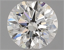 Natural Diamond 0.55 Carats, Round with Excellent Cut, H Color, SI2 Clarity and Certified by GIA