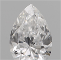 Natural Diamond 0.19 Carats, Pear with  Cut, D Color, VS2 Clarity and Certified by IGI