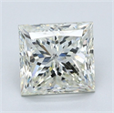 Natural Diamond 1.70 Carats, Princess with  Cut, L Color, I1 Clarity and Certified by GIA
