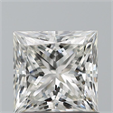 Natural Diamond 0.83 Carats, Princess with  Cut, I Color, VVS1 Clarity and Certified by GIA