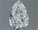 Natural Diamond 0.90 Carats, Pear with  Cut, D Color, VS2 Clarity and Certified by GIA