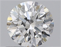 Natural Diamond 0.72 Carats, Round with Excellent Cut, G Color, VVS2 Clarity and Certified by GIA