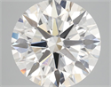 Lab Grown Diamond 3.64 Carats, Round with Ideal Cut, G Color, VS2 Clarity and Certified by IGI