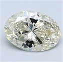 Diamante Natural 1.51 quilates, Ovalado , Color K, claridad VVS2 y certificado GIA