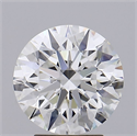 Lab Grown Diamond 3.37 Carats, Round with Ideal Cut, E Color, VVS2 Clarity and Certified by IGI