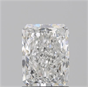 Natural Diamond 1.50 Carats, Radiant with  Cut, F Color, SI1 Clarity and Certified by GIA