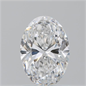 Natural Diamond 1.20 Carats, Oval with  Cut, D Color, VVS1 Clarity and Certified by GIA