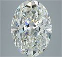 Natural Diamond 5.02 Carats, Oval with  Cut, J Color, SI2 Clarity and Certified by GIA
