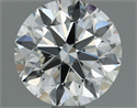 Natural Diamond 0.90 Carats, Round with Excellent Cut, H Color, VVS1 Clarity and Certified by IGI