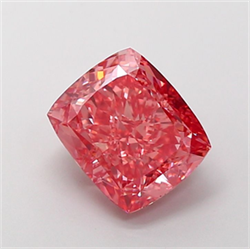 Picture of Lab Grown Diamond 4.74 Carats, CUSHION MODIFIED with  Cut, Fancy Vivid Pink Color, VVS2 Clarity and Certified by IGI