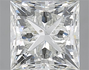 Foto Diamante Natural 2.50 quilates, Princesa , Color J, claridad SI1 y certificado GIA de