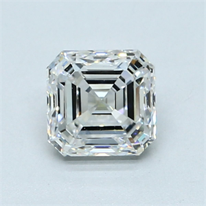 Foto Diamante Natural 1.01 quilates, Asscher , Color F, claridad VS1 y certificado GIA de