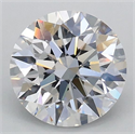 Lab Grown Diamond 1.09 Carats, Round with Ideal Cut, D Color, VVS2 Clarity and Certified by IGI