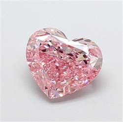 Picture of Lab Grown Diamond 2.25 Carats, Heart with  Cut, Fancy Vivid Pink Color, VS2 Clarity and Certified by IGI