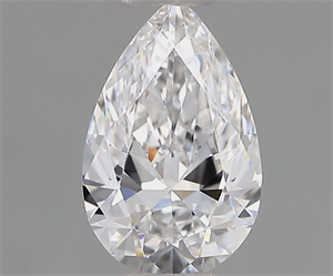 Picture of Natural Diamond 0.40 Carats, Pear with  Cut, D Color, IF Clarity and Certified by GIA