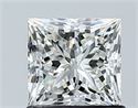 Natural Diamond 1.00 Carats, Princess with  Cut, I Color, VS2 Clarity and Certified by GIA