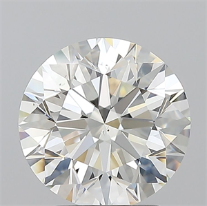 Picture of Natural Diamond 2.50 Carats, Round with Excellent Cut, J Color, SI1 Clarity and Certified by GIA