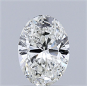 Natural Diamond 0.90 Carats, Oval with  Cut, I Color, SI2 Clarity and Certified by GIA