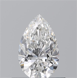 Picture of Natural Diamond 0.51 Carats, Pear with  Cut, E Color, VS2 Clarity and Certified by GIA